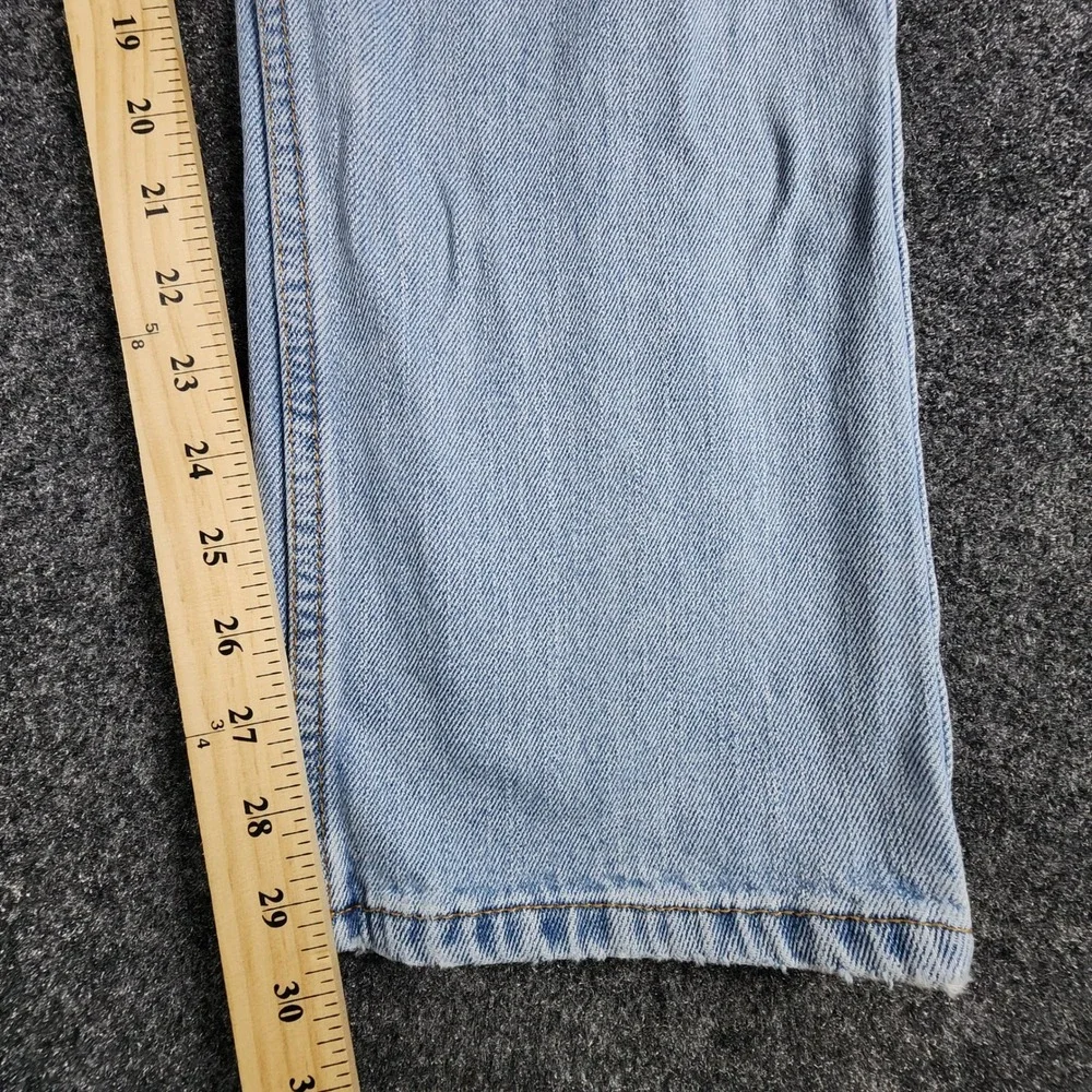 Levi's 505 Regular Fit Jeans Mens 31x32 Fit 30x29.5 Light Wash Straight Leg Y2K